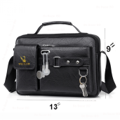 Fashion Male Real Cowhide Messenger Crossbody Bag Men Business Travel Handbag Boy Phone Bag