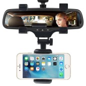 360 Degree Rearview Mirror Car Phone Holder