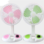 Rechargeable folding Fan With Led Light