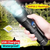 LED Flashlight USB Torch Light